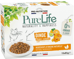 Pure Life à la dinde courge/agrumes, sans Céréales - 12x85g