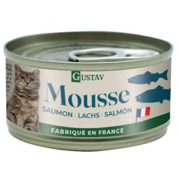 GUSTAV Mousse Chat, saumon, 85g