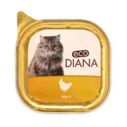 Pâté au poulet pour chat, barquette de 100g