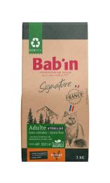 BAB'IN SIGNATURE CHAT ADULTE STERILISE SANS CEREALES POULET & TRUITE 3 KG