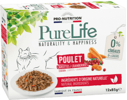 Pure Life au poulet carottes/cranberries, sans Céréales, sans Céréales - 12x85g