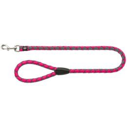 Cavo laisse, S–M: 1,00 m/ø 12 mm, fushia/gris graphite