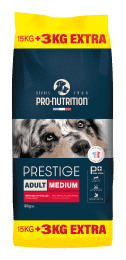 PRESTIGE CHIEN ADULT MEDIUM 15KG+3KG