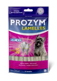 PROZYM Lamelles pour Chiens - Soin Dentaire à mâcher - N°1 chez Les vétérinaires - Haleine fraîche - Anti-tartre - Anti-Plaque - Gencives saines. Taille XS pour chiens (-5kg) - 15 lamelles