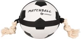 Jouet Matchball Ballon de football avec corde Blanc & Noir