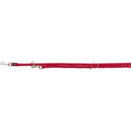 Cavo laisse réglable, S–M: 2,00 m/ø 12 mm, rouge