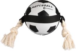 Jouet Matchball Ballon de football avec corde Blanc & Noir