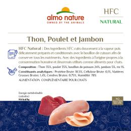 Almo Nature Hfc Natural Thon Poulet Jambon Boîte 70 Gr