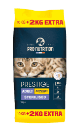 PRESTIGE CHAT ADULT STERILISED AU POULET 10KG + 2KG OFFERTS