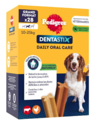 PEDIGREE Dentastix Batonnets hygiene bucco-dentaire pour moyen chien x28 720g