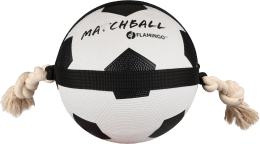 Jouet Matchball Ballon de football avec corde Blanc & Noir