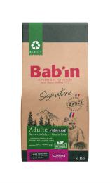 BAB'IN SIGNATURE CHAT ADULTE STERILISE SANS CEREALES SAUMON & TRUITE 6 KG